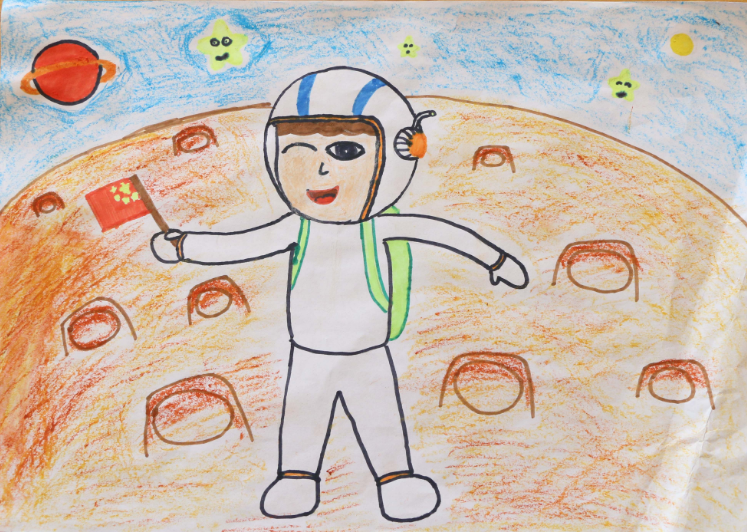 我的航天梦儿童绘画图片2