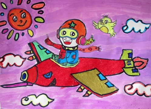 幼儿儿童画航天绘画图片大全7