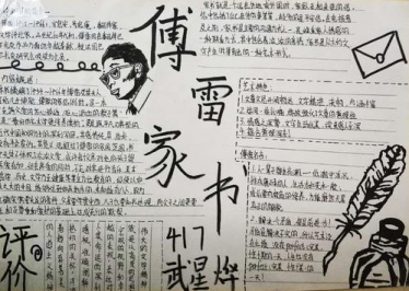 傅雷家书手抄报图片简单3