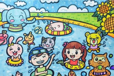 夏天儿童画图片大全简单又好看1