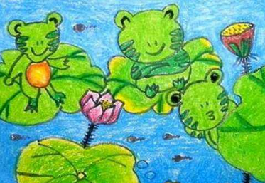 夏天的青蛙儿童画图片大全2