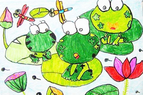 夏天的青蛙儿童画图片大全5