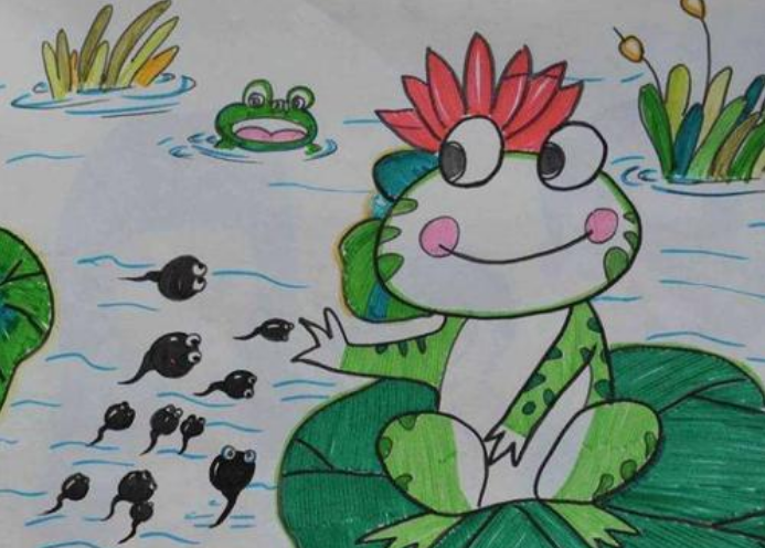 夏天的青蛙儿童画图片大全8