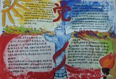 团徽在胸前党在我心中手抄报内容2