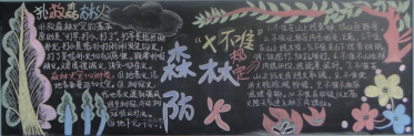 森林防火黑板报设计图案大全3