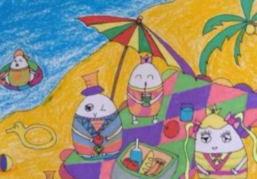 炎热的夏天儿童画图片大全2
