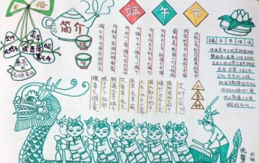 端午节赛龙舟的手抄报简单3
