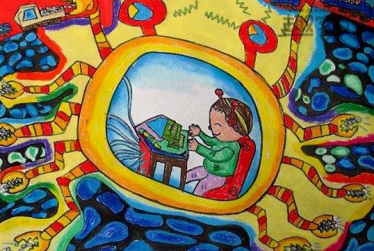 科幻儿童画图片大全简单漂亮9