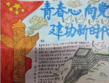 青春心向党建功新时代手抄报大全高中1