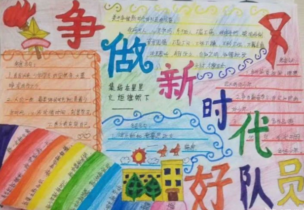 小学生争做新时代好队员手抄报图片2