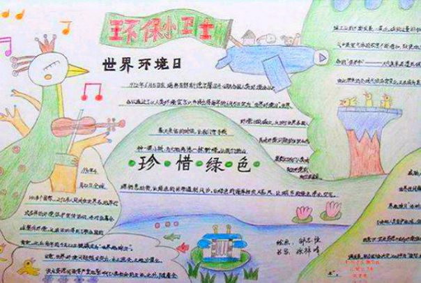 践行绿色生活手抄报图片1