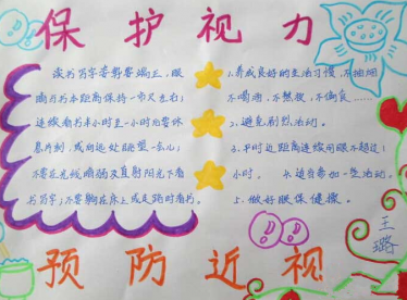 保护视力预防近视的手抄报图片2