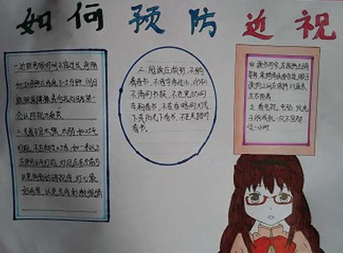 预防近视手抄报图片简单1