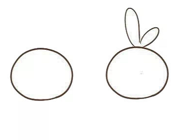 兔子简笔画图片带颜色步骤 吃胡萝卜的兔子简笔画彩色1