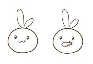 兔子简笔画图片带颜色步骤 吃胡萝卜的兔子简笔画彩色2