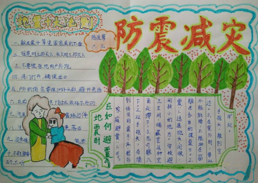 防震减灾手抄报图片大全3