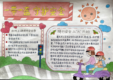 交通安全一盔一带手抄报内容3