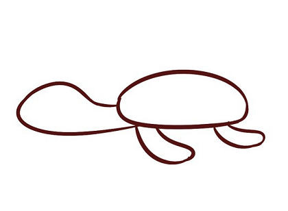 如何画小乌龟简笔画步骤图片2