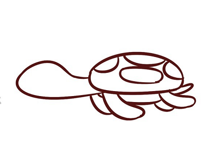 如何画小乌龟简笔画步骤图片4