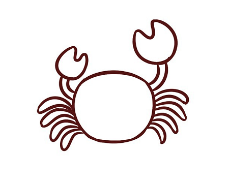 简笔画螃蟹的简单画法涂颜色3
