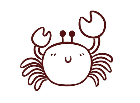 简笔画螃蟹的简单画法涂颜色4