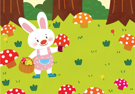 采蘑菇的儿童故事