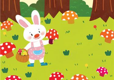 采蘑菇的儿童故事