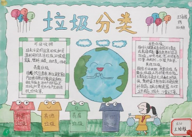 垃圾分类新时尚手抄报好看又简单2