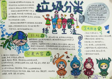 垃圾分类新时尚手抄报简单2
