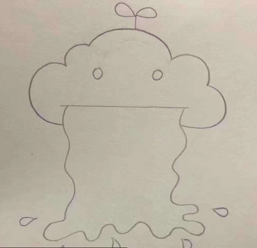 彩虹云朵简笔画带颜色2