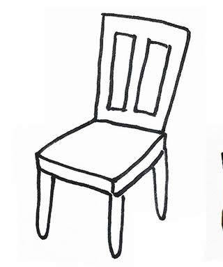 椅子的简笔画画法步骤图解3