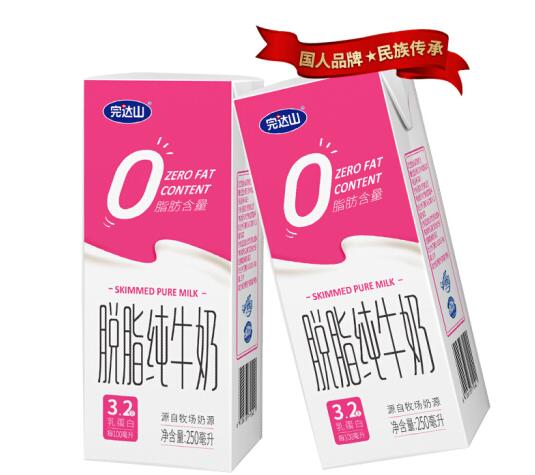 完达山脱脂纯牛奶怎么样