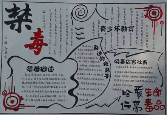 2020禁毒手抄报图片1