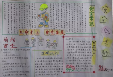 生命至上安全发展手抄报图片小学生2