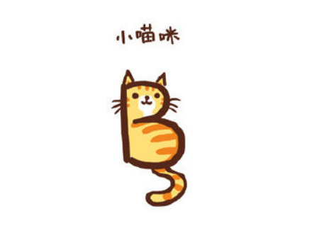 小猫咪简笔画可爱涂色 最最最简单的小猫咪怎么画3