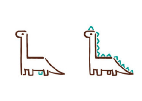 可爱的小恐龙简笔画怎么画 字母L简笔画图片大全3