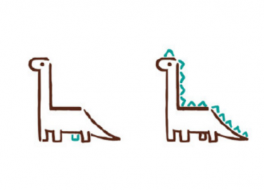 可爱的小恐龙简笔画怎么画 字母L简笔画图片大全3