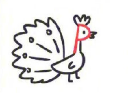 孔雀简笔画简单步骤图片 字母P简笔画动物3