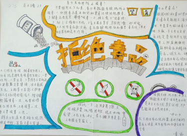 拒绝毒品手抄报简单又漂亮2