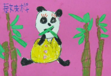 熊猫和竹子儿童画图片大全2