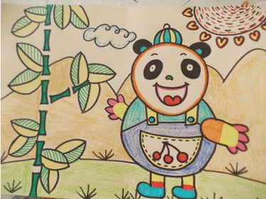 熊猫和竹子儿童画图片大全8