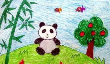 大熊猫儿童画图片大全4
