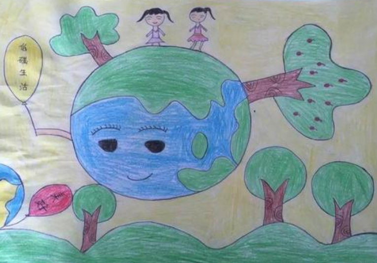 地球妈妈儿童主题画