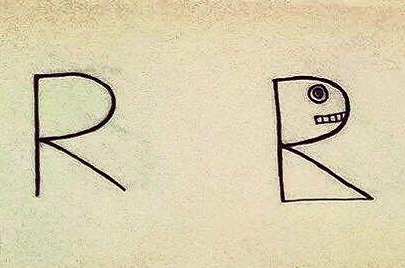机器人简笔画步骤画法 字母R简笔画图片1