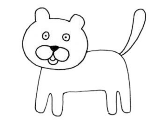 豹子简笔画步骤图画大全 可爱的小豹子怎么画2