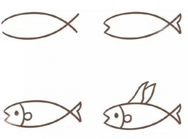 可爱的鱼儿简笔画图片大全 鱼儿的简笔画怎么画2