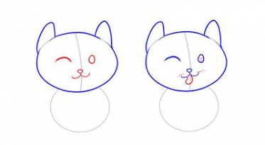 可爱的小猫咪简笔画怎么画2