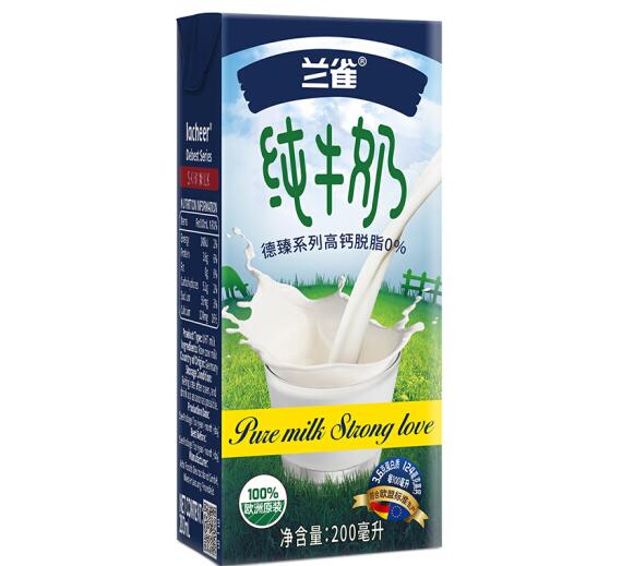 兰雀脱脂纯牛奶能直接喝吗