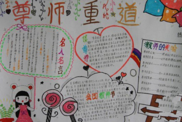 尊师重教的手抄报简单2