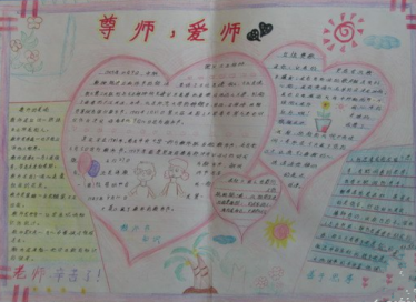 尊师重教的手抄报简单3